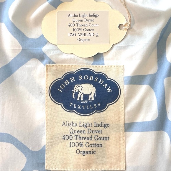 NWT John Robshaw Textiles Alisha Reversible Queen Duvet - Picture 4 of 7